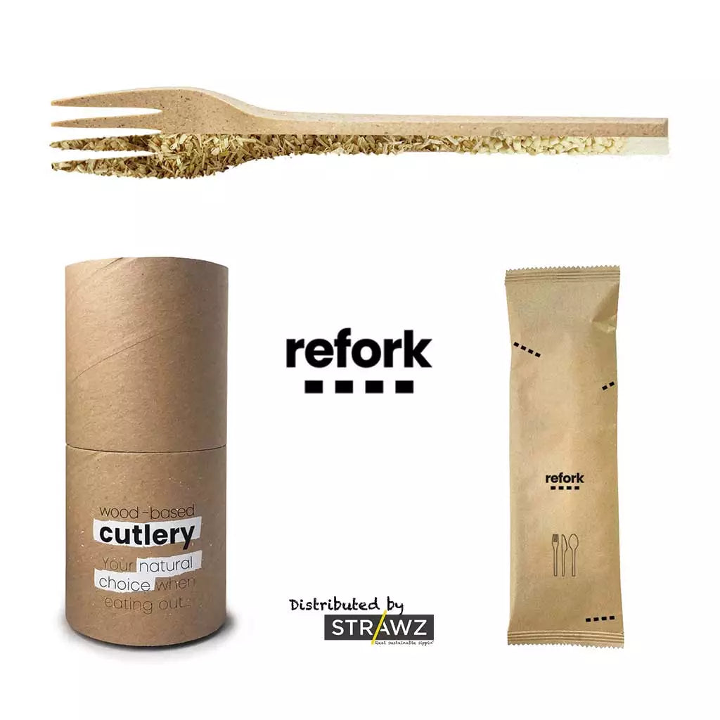 Plastic cutlery best sustainable alternative - ReFork - StrawZ