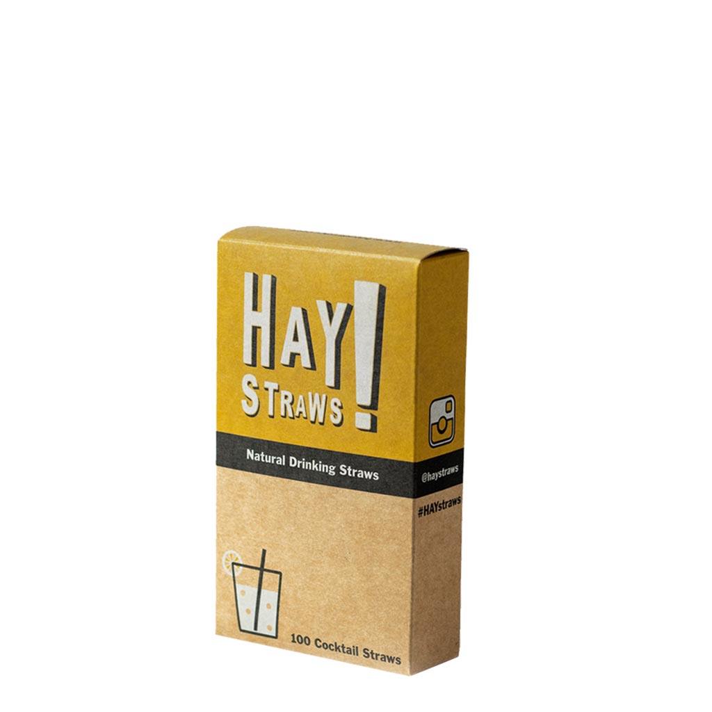 Caja de 100 unidades de tamaño cóctel natural hay straws