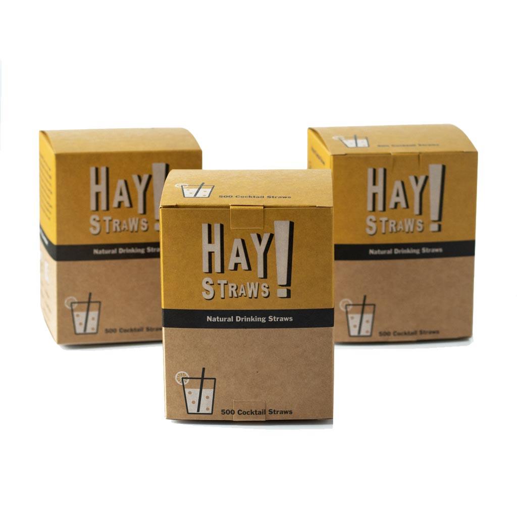 3x 500 box of natural cocktail size wheat straws