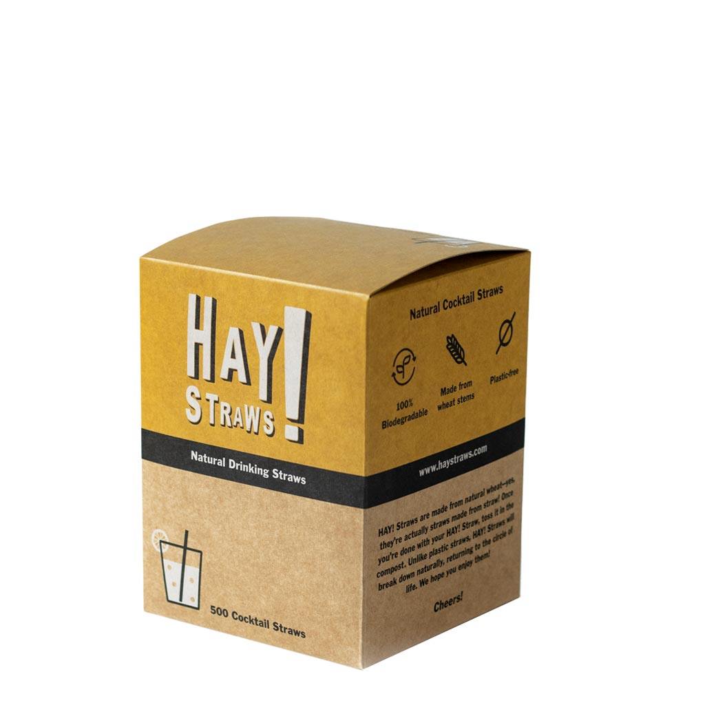 Caja de 500 unidades de tamaño cóctel natural hay straws