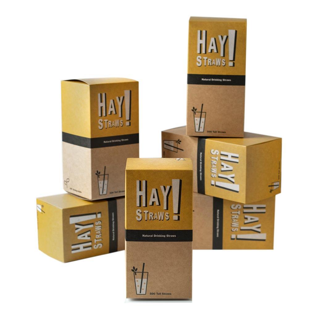 6x 500 boîtes de taille naturelle tall  hay straws